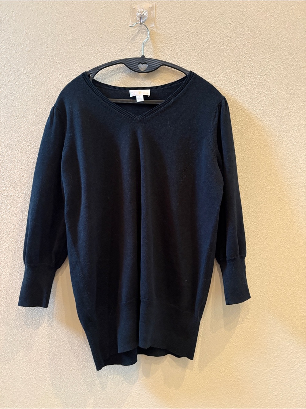 Black V-Neck Women's Sweater